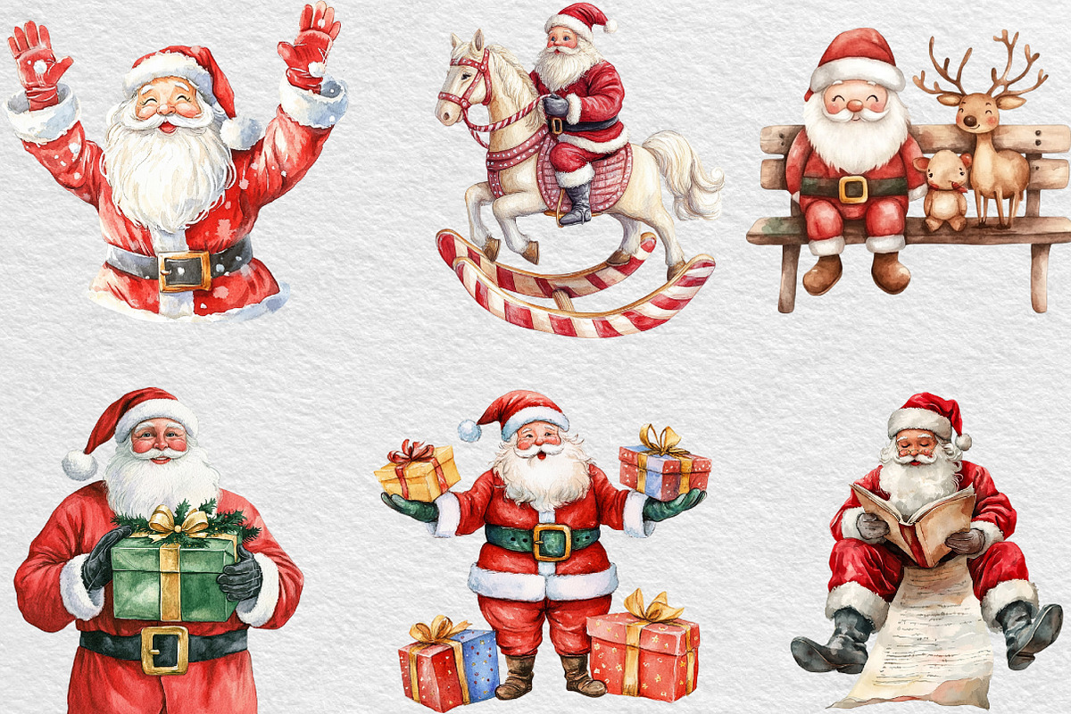 Santa Claus Clipart, an Illustration by Black Bird Studio (Photo 5 of 6)