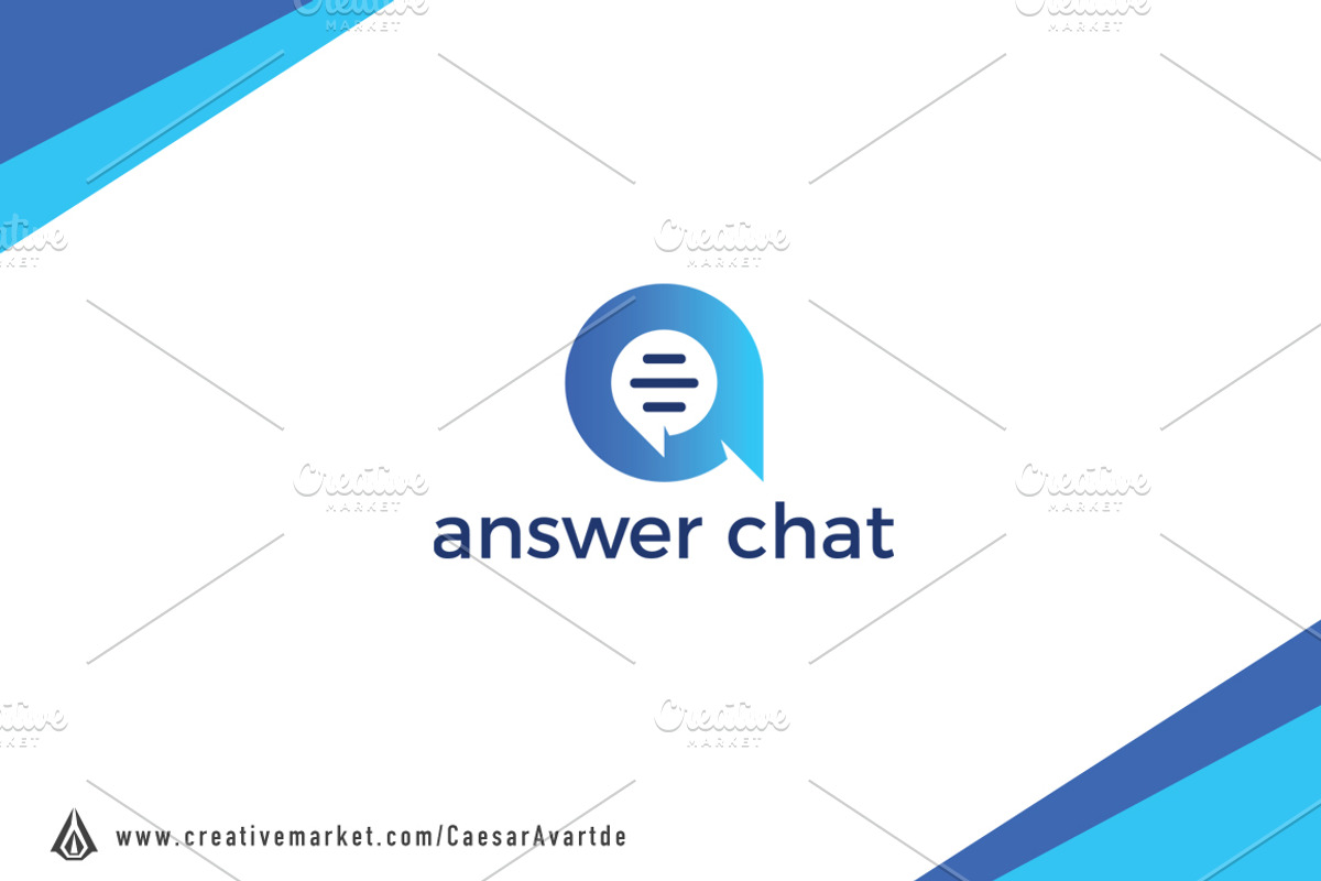 Answer Chat Logo Template, a Branding & Logo Template by Avartde Creative