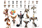 142 Whimsical Quirky Dog Clipart, an Animal Illustration by Art Paradise Studios (Thumbnail 3 of 10)