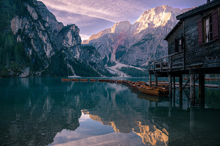 Sunrise at Lago di Braies