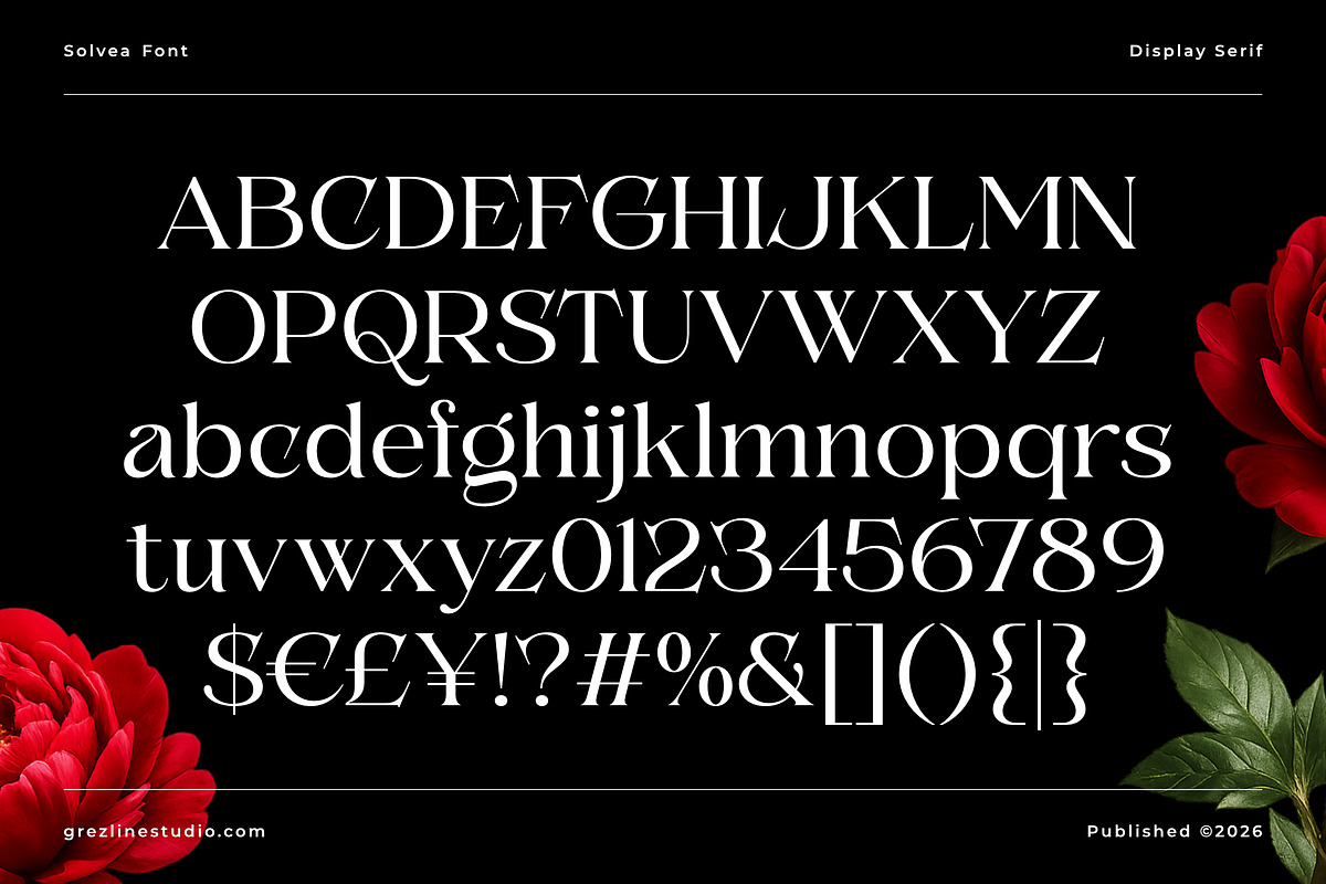 Solvéa – Serif Font Family, a Serif Font by Grezline Studio (Photo 6 of 12)