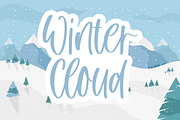 Winter Cloud - Handwritten Font, a Script Font by Fikryal Studio (Thumbnail 1 of 9)