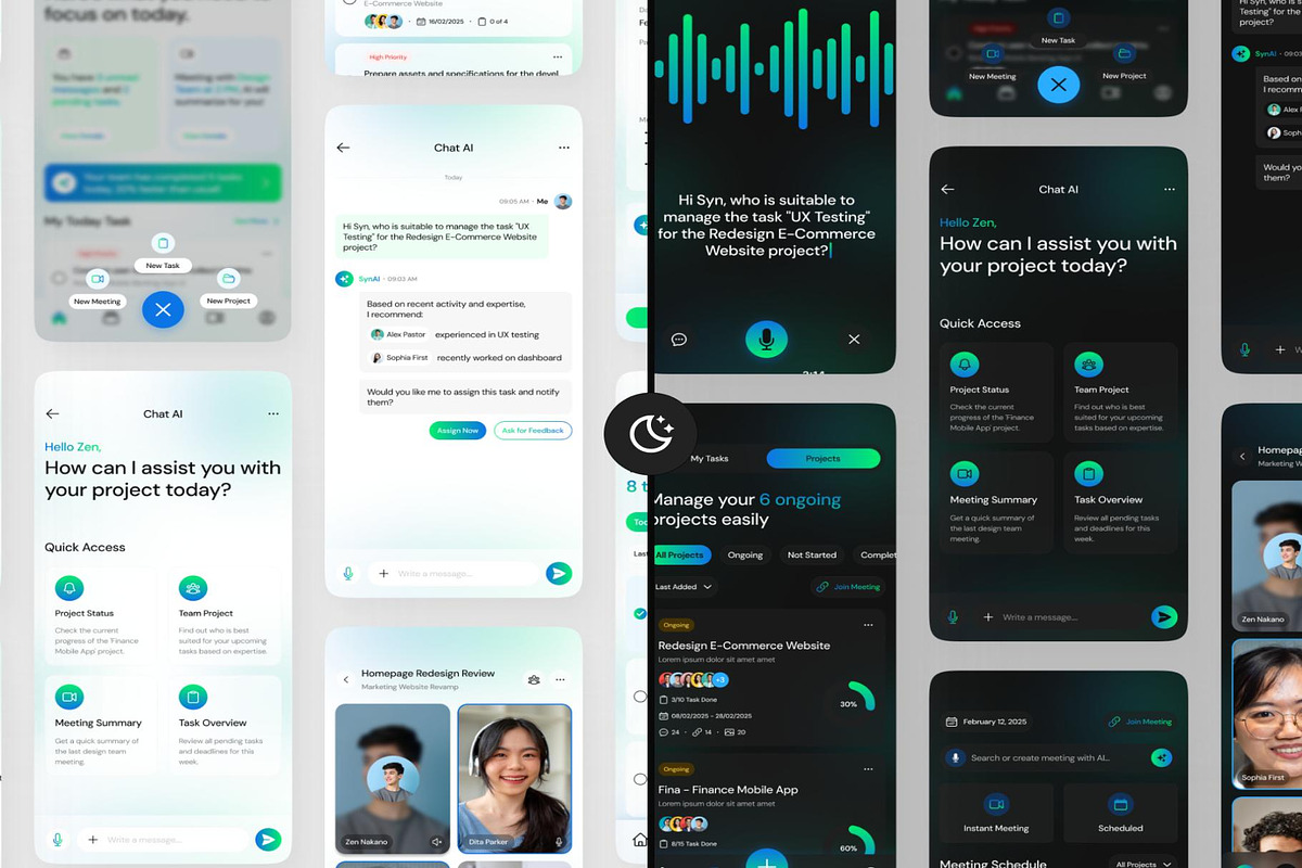 Synapz - AI Task Collaboration App, an UI Kit Template by Creative Perspective (Photo 5 of 6)