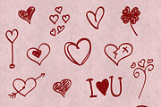 Hand Drawn Heart Shapes, a Shape Add-On by grati (Thumbnail 2 of 2)