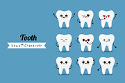 Tooth Kawaii Character set, a Healthcare Illustration by Idressart (Thumbnail 2 of 3)