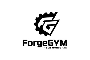 GYM Logo - FG Letter Logo Monogram, a Branding & Logo Template by Template Dealer