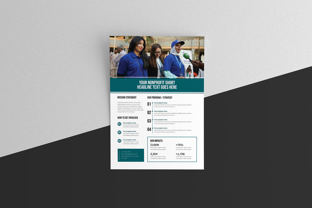 Nonprofit Organization Flyer, a Flyer Template by SmmrDesign (Photo 2 of 4)