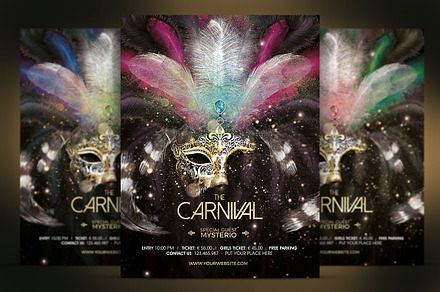 Mardi Gras Masquerade Ball Flyer