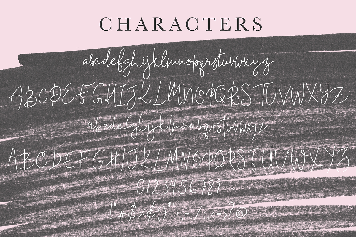 Moraine | A Handwritten Script Set, a Script Font by Wooly Pronto (Photo 5 of 7)