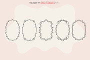 Squiggle Art Oval Frames Bundle, an Object Graphic by moja doodle (Thumbnail 6 of 8)