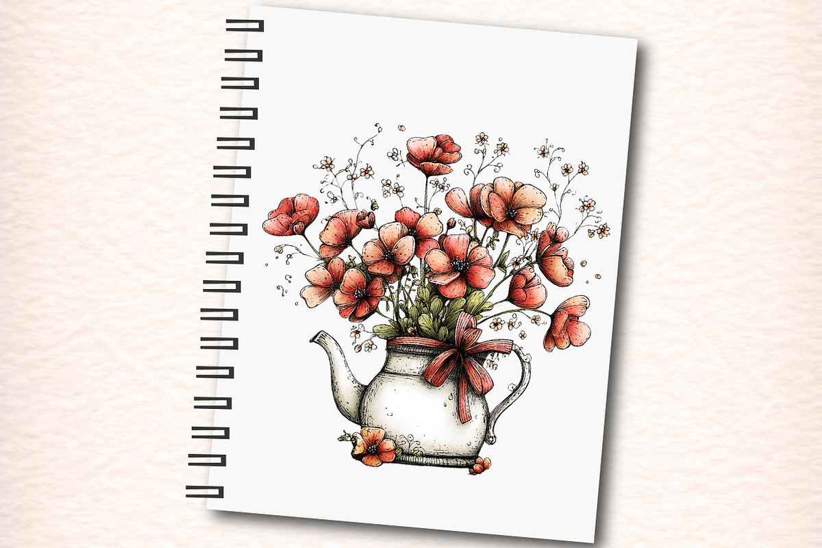 Whimsical Flowers Spring Clipart, an Illustration by Digital Artistic99 (Photo 7 of 11)