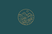 Mountain Wave Sun Abstract Logo, a Branding & Logo Template by Signatoro (Thumbnail 3 of 3)