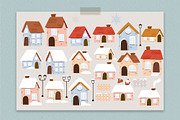 Christmas winter houses clipart, an Animal Illustration by LukaJreym (Thumbnail 2 of 15)