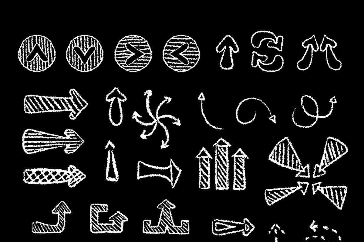 Vector chalk elements collection, an Object Graphic by kateja (Photo 6 of 9)