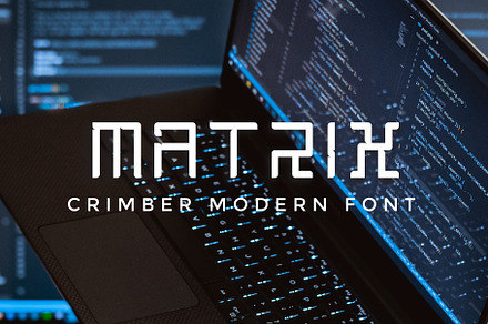 Matrix Font - Technology & Modern, a Symbol Font by Izalsye