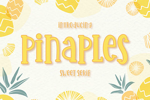 Pinaples | Display Font, a Serif Font by Almeera Std