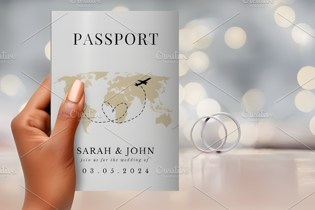 Wedding Passport Invitation Template, a Marketing Template by Coco Bloom (Photo 3 of 4)