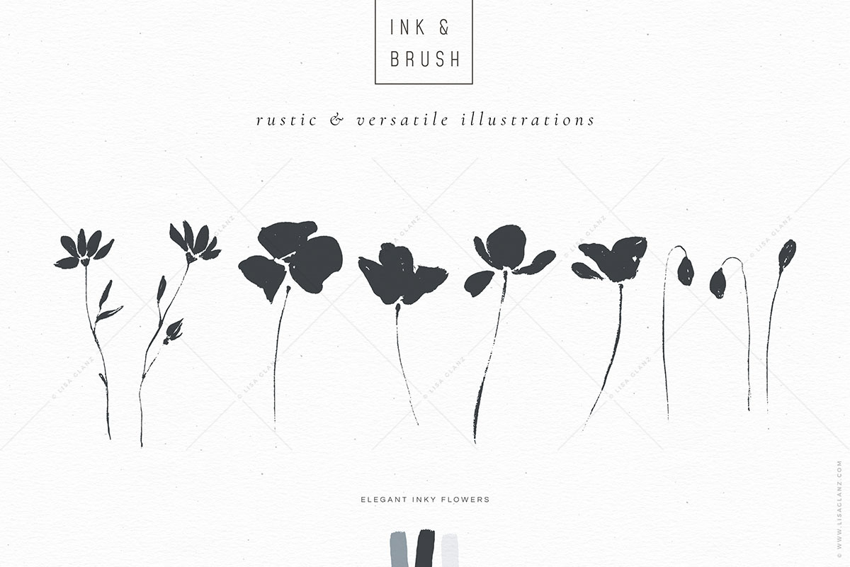 Ink botanicals, logos & patterns, a Texture Illustration by Lisa Glanz (Photo 8 of 32)