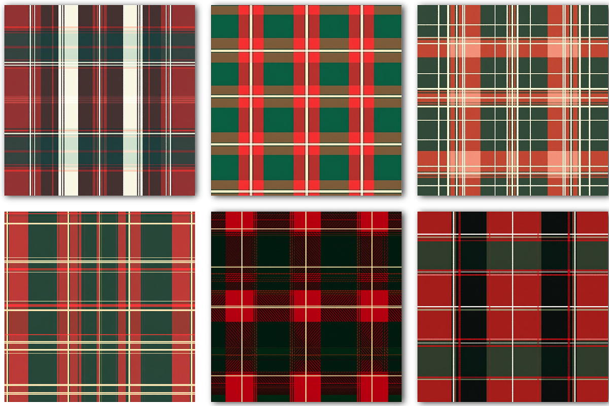 Christmas Plaid Pattern Design, a Background Graphic by DreamCafeArt (Photo 3 of 7)