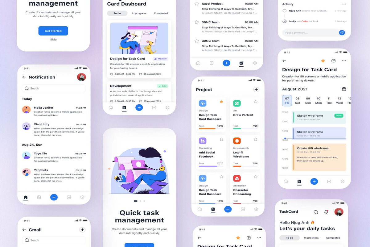 TaskCard App : iOS Ui Kit, an UI Kit Template by Creative Perspective (Photo 5 of 6)