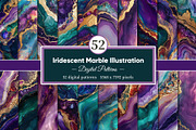 Iridescent Marble Illustration, a Decorative Illustration by Housui Patterns (Thumbnail 1 of 12)
