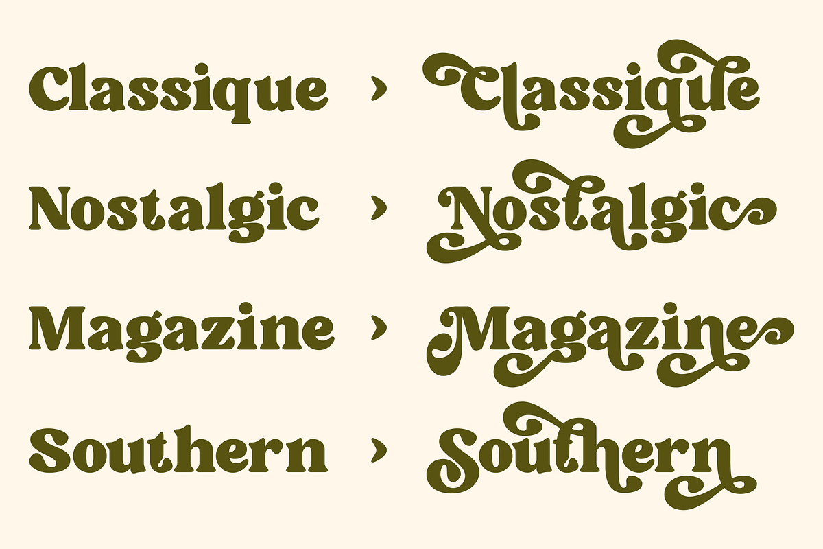 Palm Shine - Bold Swirl Serif, a Serif Font by roomspace creative lab (Photo 13 of 13)
