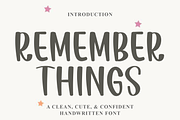 Remember Things, a Handwritten Font by InermediaSTUDIO (Thumbnail 1 of 8)