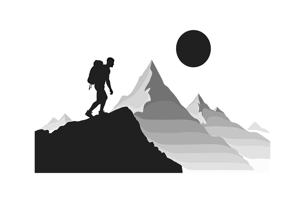 Adventure Hiking Silhouette Bundle, an Object Graphic by Designs_River (Photo 7 of 16)