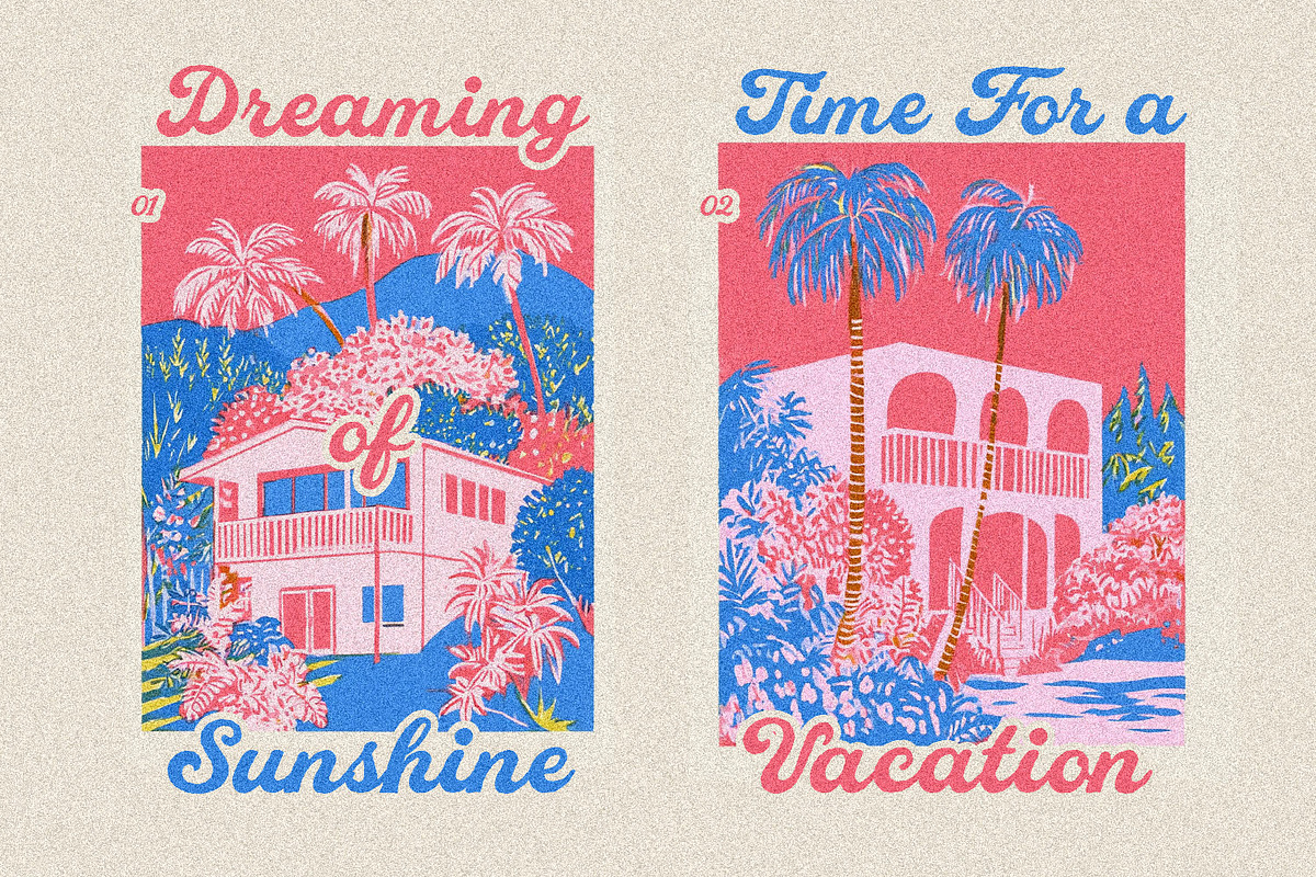 Hello Hawaii Retro Surf Font Trio, a Handwritten Font by AndrewPixelType (Photo 12 of 18)