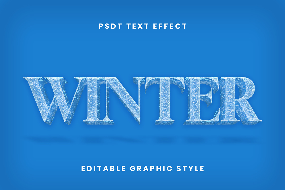 Ice Winter 3D Text Effect