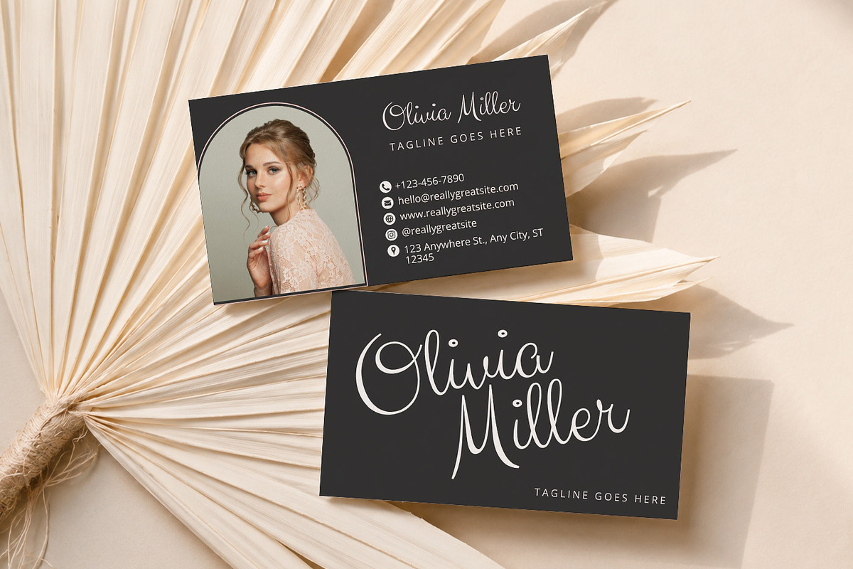 Beauty Business Card Canva Template, a Business Card Template by Arslan (Photo 2 of 6)