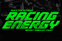 Racing Energy Sport Display Font