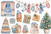 Cozy & Hygge Winter Clipart - 65 PNG, a Seasonal Illustration by Whimsy Brush Studio (Thumbnail 3 of 9)