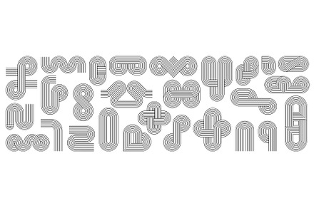 Geometric Zen arch line figures, a Decorative Illustration by Buch&Bee