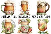 Whimsical Summer Beer Clipart, an Illustration by OK Design (Thumbnail 2 of 6)