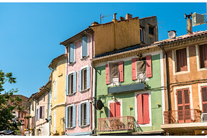 French architecture in orange containing france, timbered, and vaucluse, an Architecture Photo by Leonid Andronov