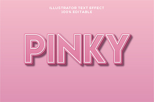 Pinky Text Effect Banner Editable