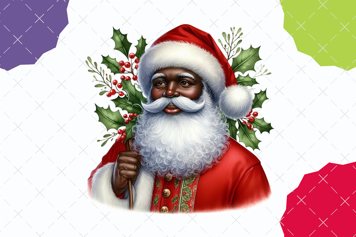 Christmas African American Clipart, an Illustration by designcity5 (Photo 5 of 5)