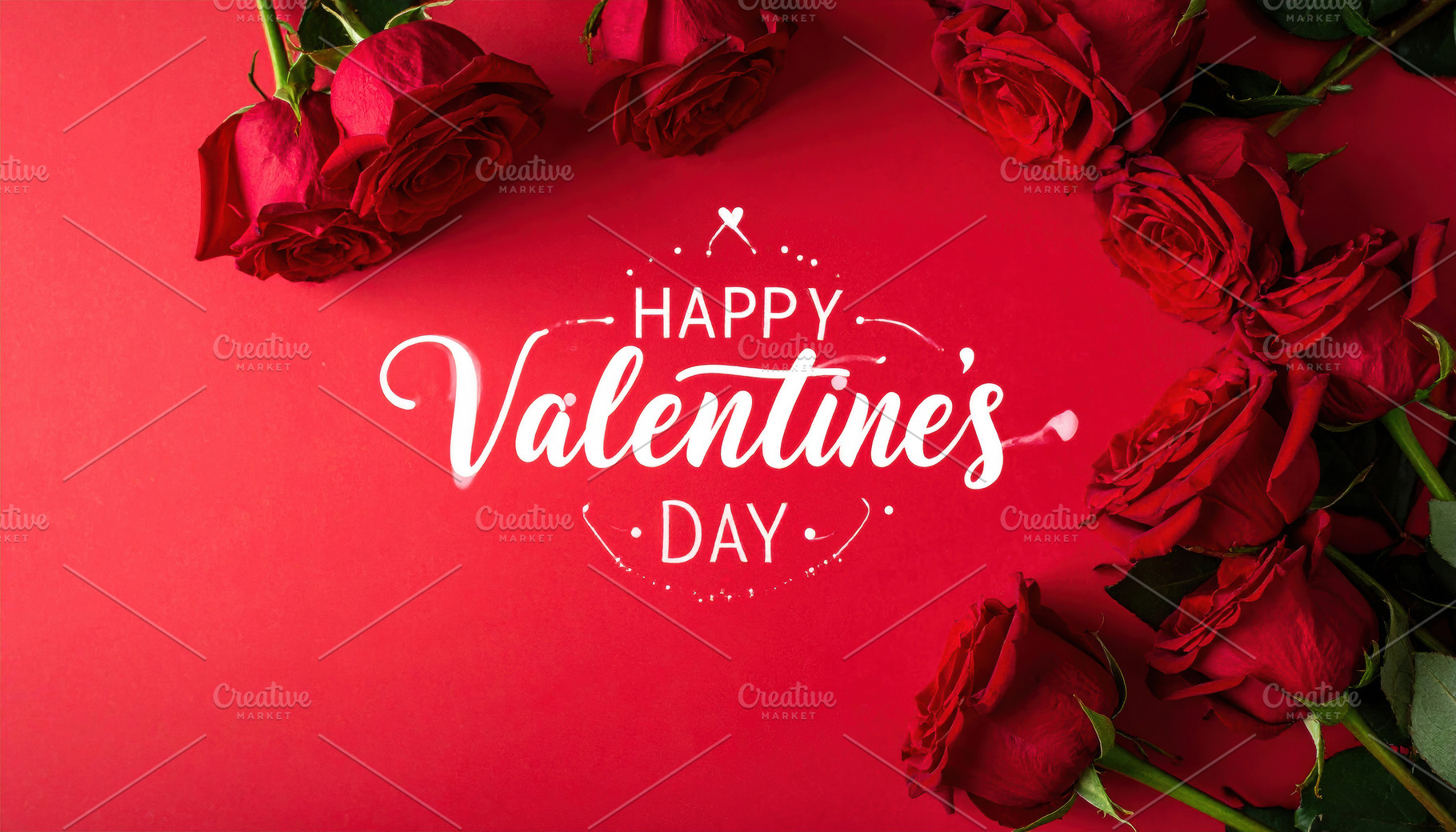 Happy Valentine’s Day Rose Border, a Holiday Photo by Davizro's Market
