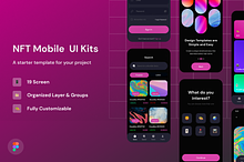 NFT Mobile UI Kit by  in Websites & Apps