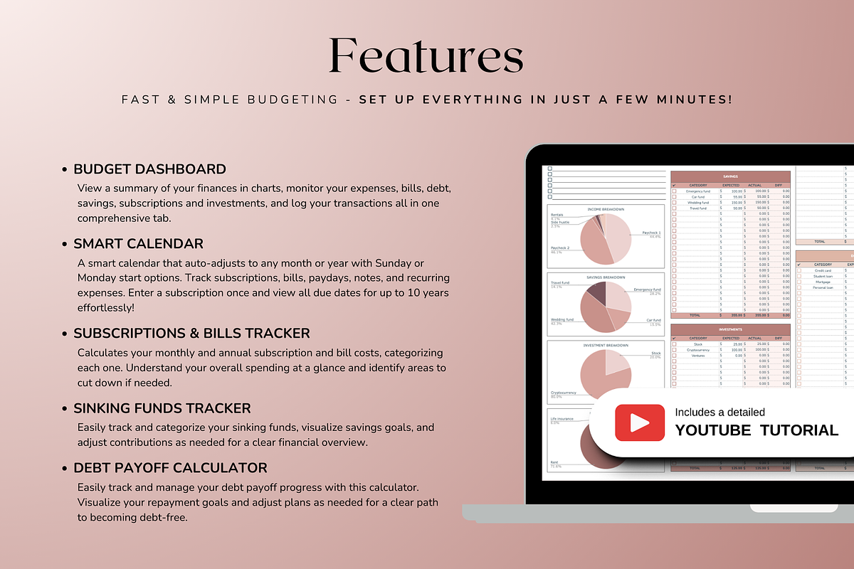 Ultimate Weekly Budget - Neutral, a Templates & Theme by The Creative Plans co (Photo 3 of 10)