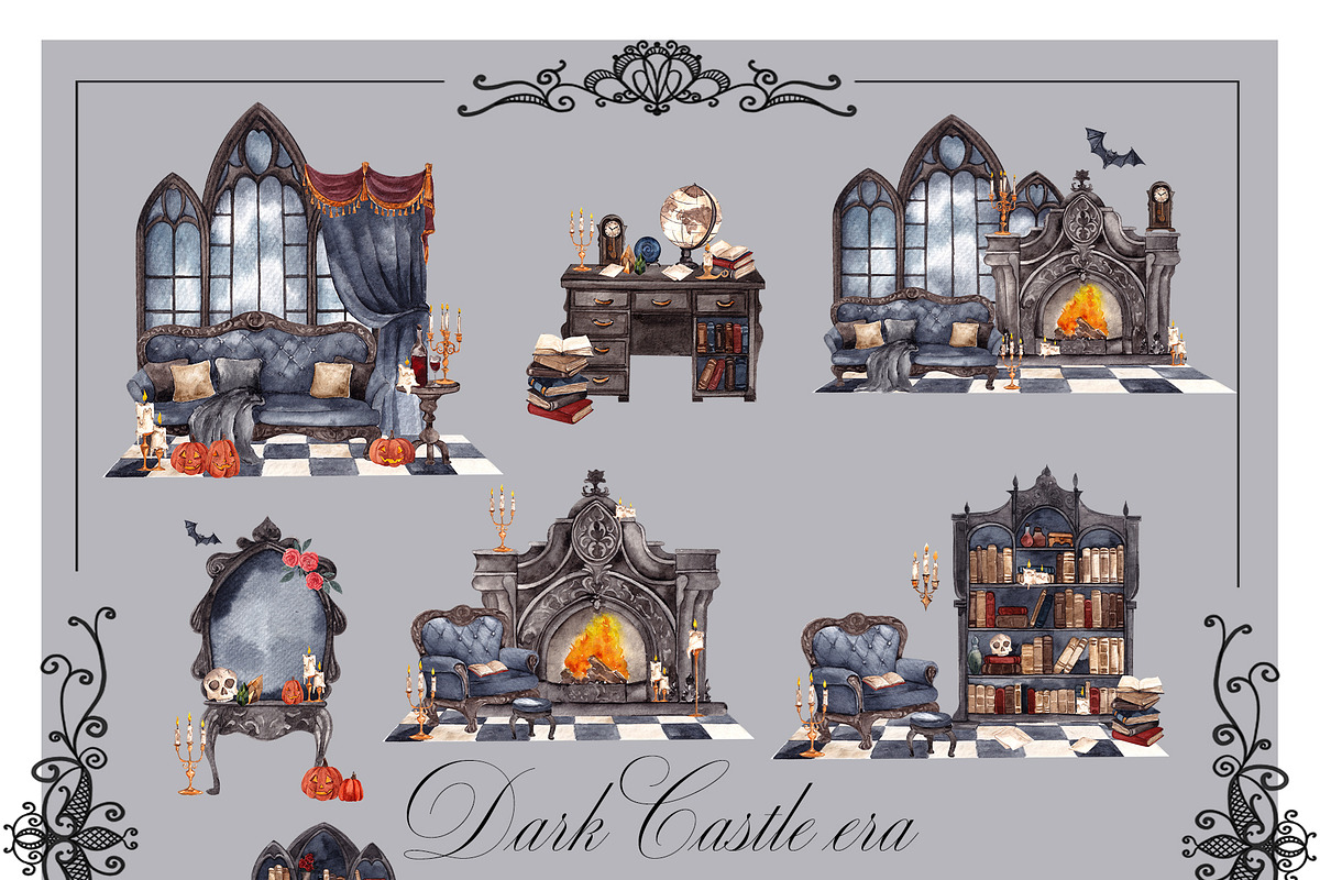 Dark Castle era. Watercolor graphic, an Object Graphic by ma_i_vi (Photo 3 of 10)