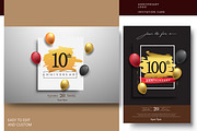Anniversary Gold Logo, Greeting Card, an Invitation Template by OtpirusGraphic (Thumbnail 2 of 5)