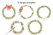 Xmas Watercolor Clipart, a Seasonal Illustration by Eves_Aquadreams (Thumbnail 8 of 13)