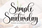 Simple Saturday | Script Font, a Handwritten Font by Scratchones (Thumbnail 1 of 9)
