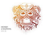 Zentangle Inspired monkey, a Decorative Illustration by Fay_Francevna (Thumbnail 4 of 4)