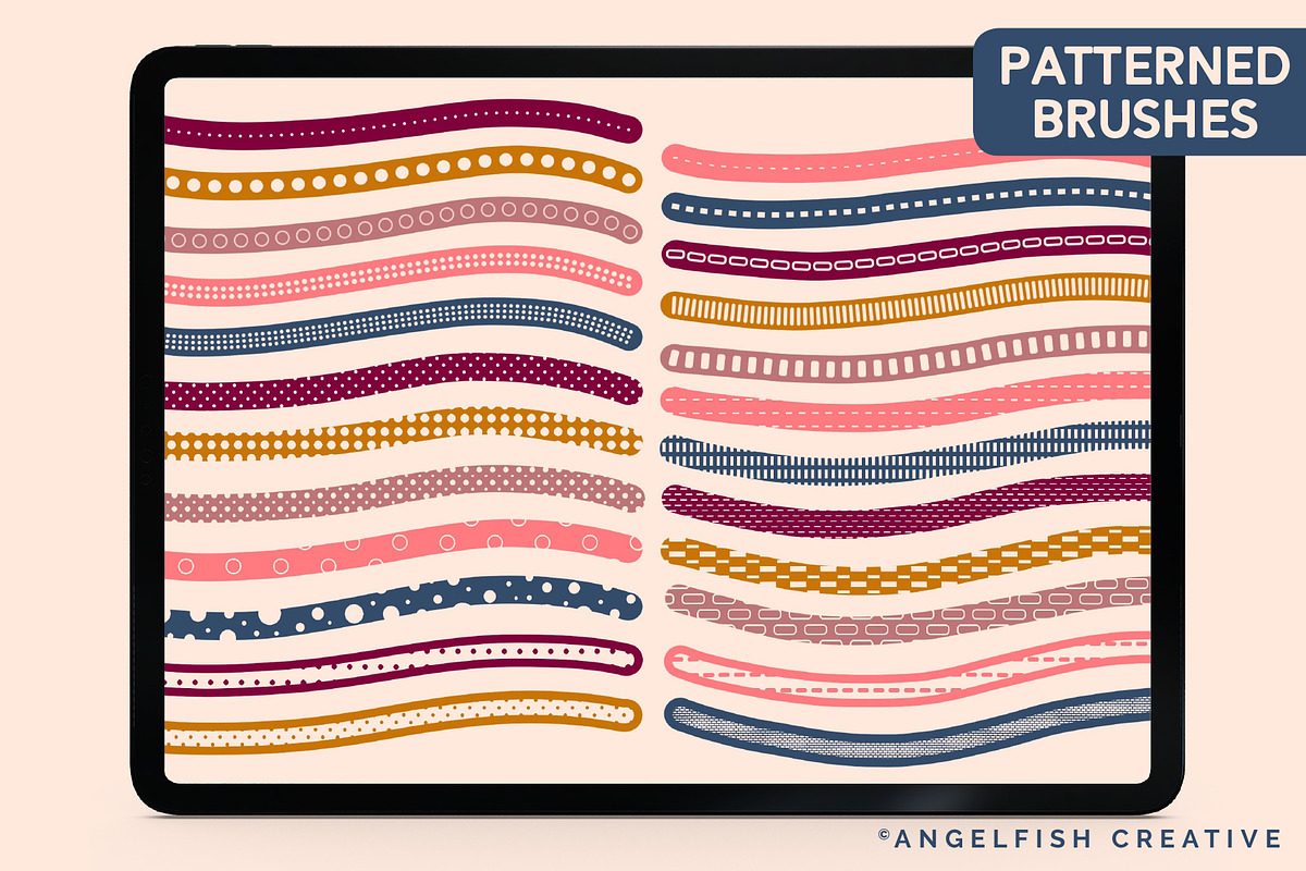 Dots & Dashes Procreate Brush Set, a Brush Add-On by AngelfishCreative (Photo 4 of 6)