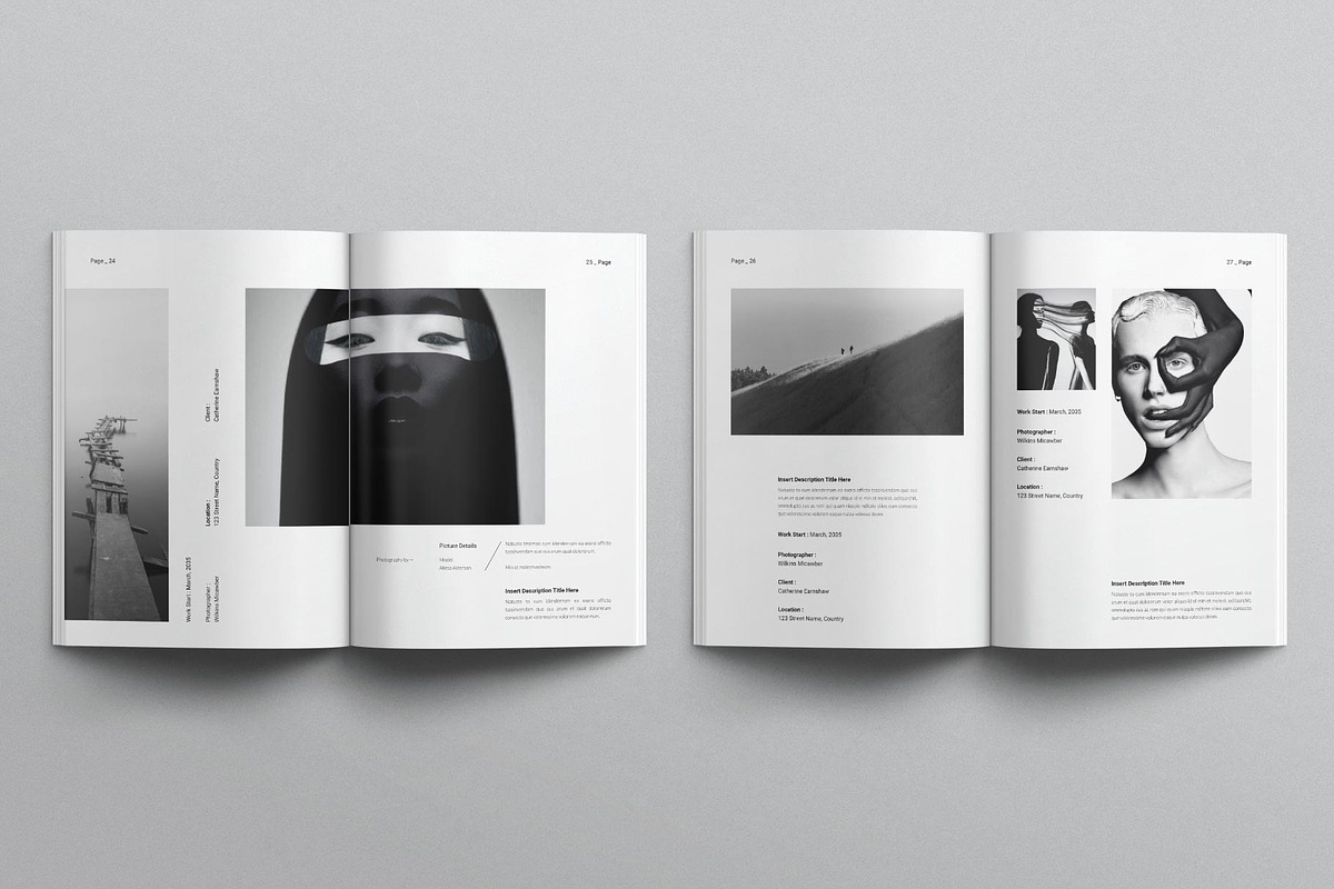 Photography Portfolio Template, a Brochure Template by DesignCrest (Photo 8 of 17)