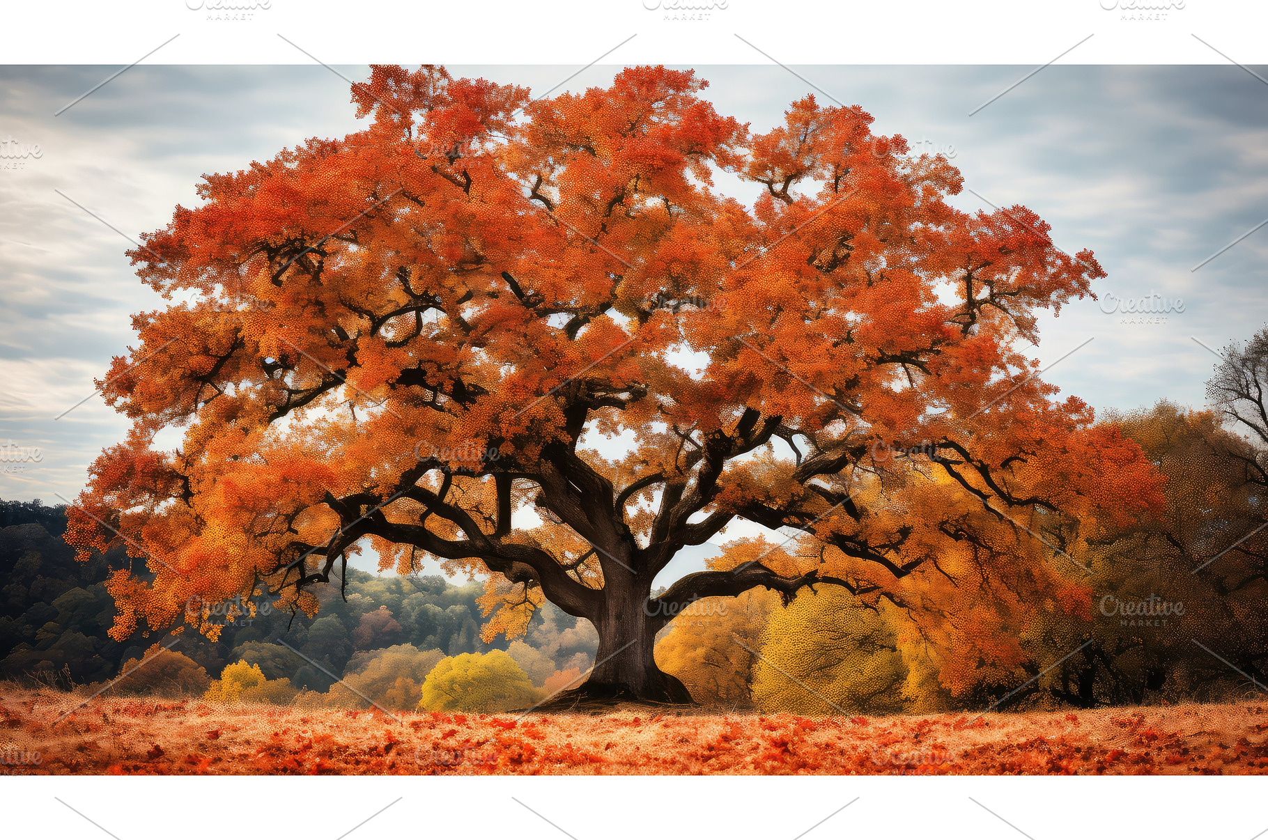 acorns oak tree fall ai generated, a Nature Photo by pikepicture