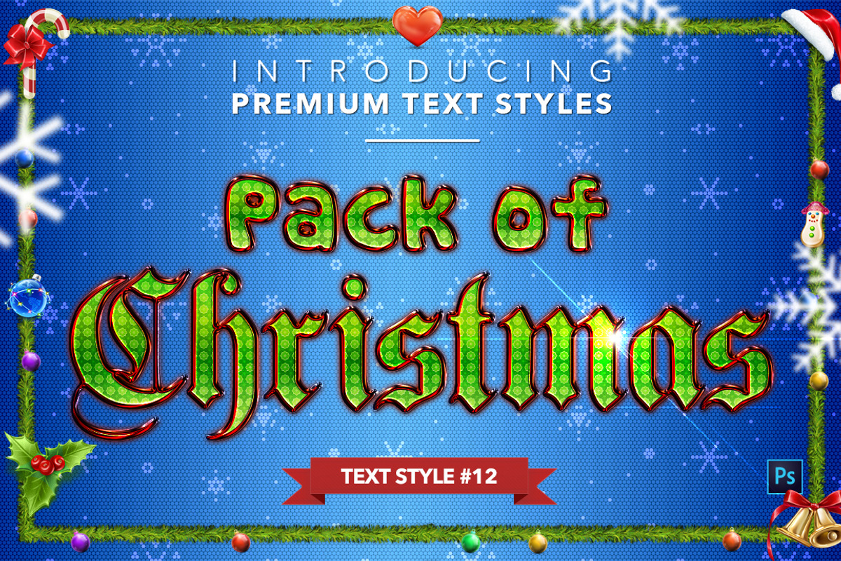 Christmas Pack #1 - Text Styles, a Layer Style Add-On by Jonas Stensgaard (Photo 13 of 23)